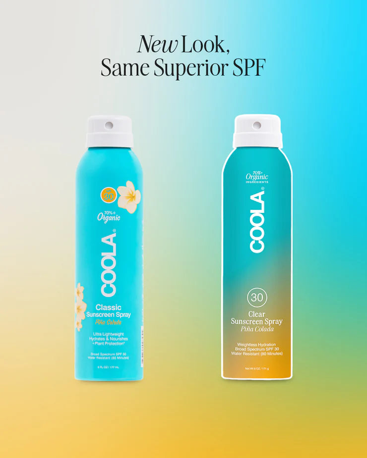 SPF 50 Clear Sunscreen Spray with Pina Colada Scent | Water-Resistant & Non-Greasy | Perfect for Beach, Pool & Outdoor Activities