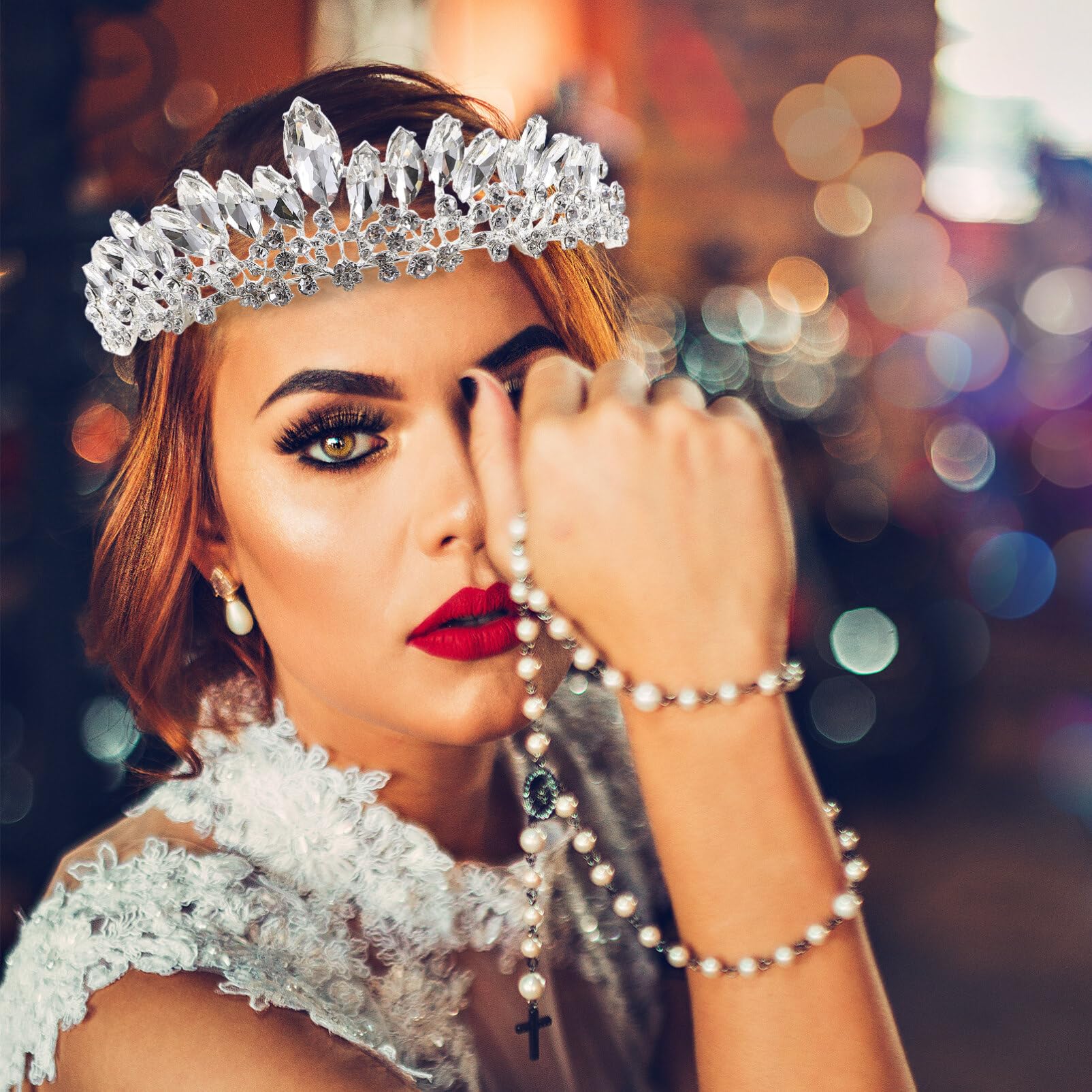 Beavorty Elegant Metal Hair Crown - Wedding Headpiece, Bridal Tiara, Cosplay Accessories & Birthday Hair Jewelry for Women | Perfect for Brides, Parties, and Special Occasions