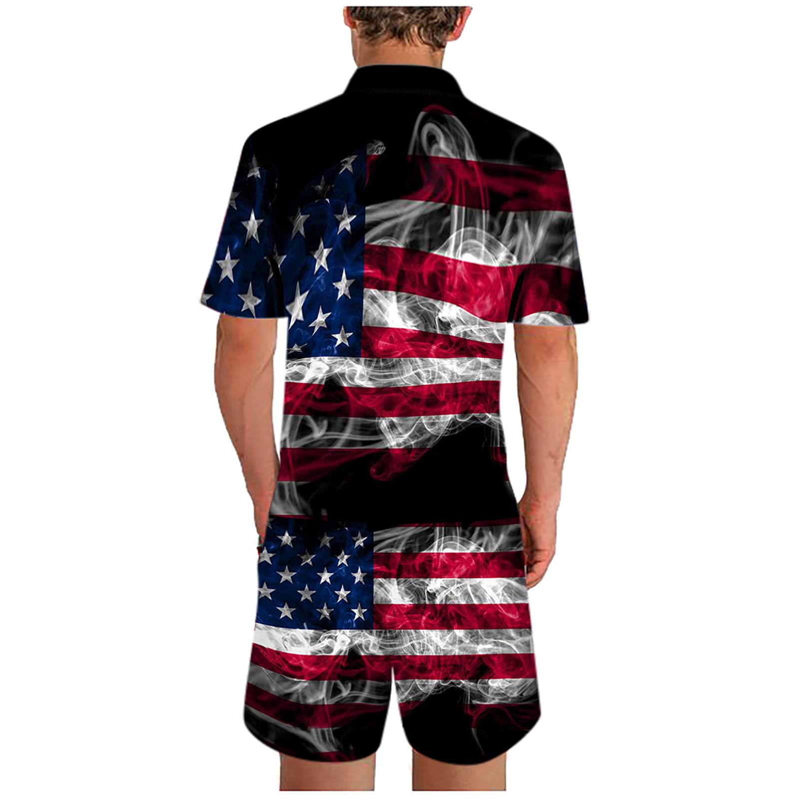 4th of July American Flag 3D Printed Men's Suit - Patriotic Summer Formal Wear for Independence Day Celebrations, Weddings & Outdoor Events