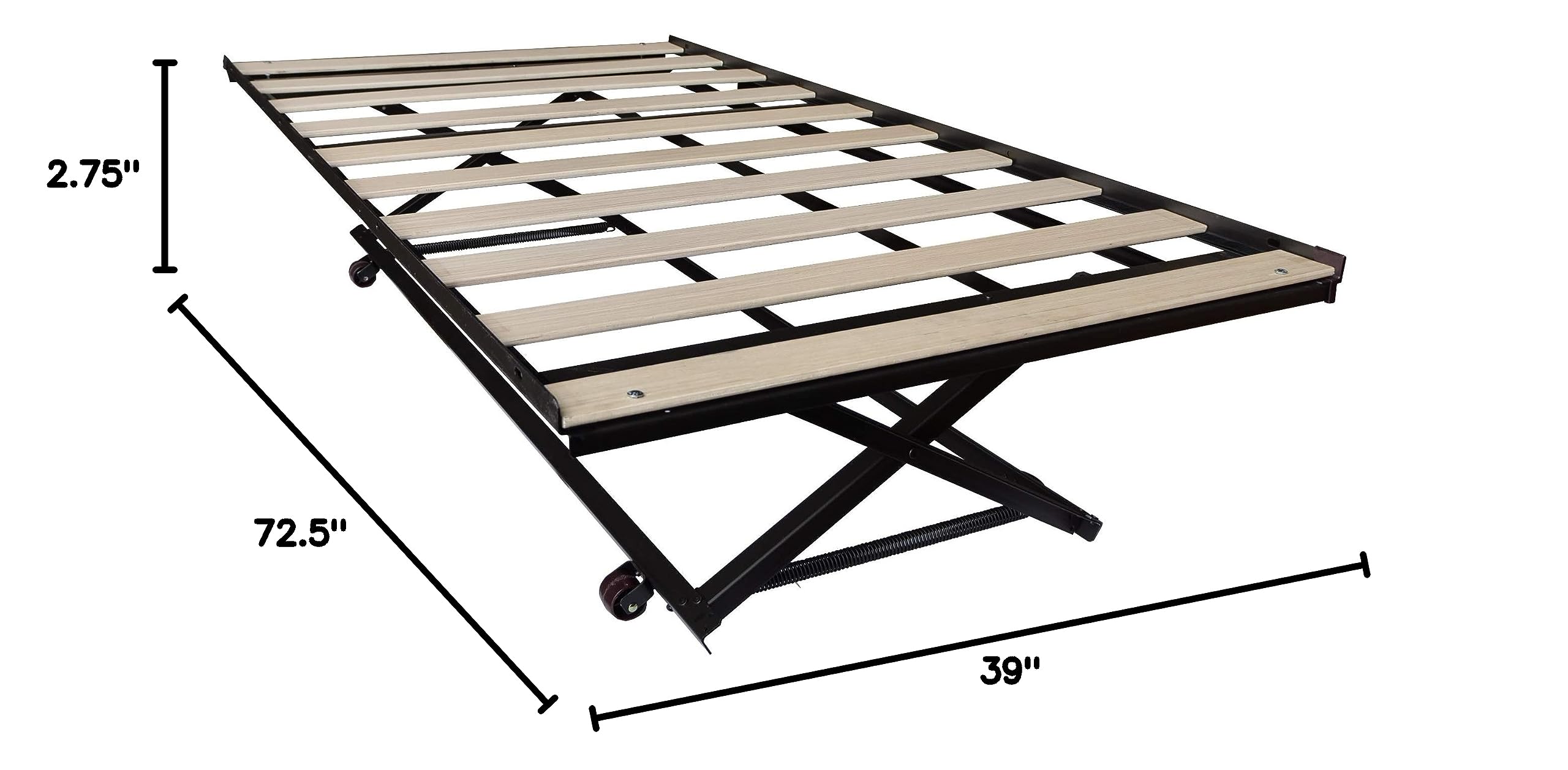 HILLSDALE FURNITURE Space-Saving Pop Up Trundle Bed with Storage - Perfect for Guest Rooms, Kids' Rooms & Small Apartments