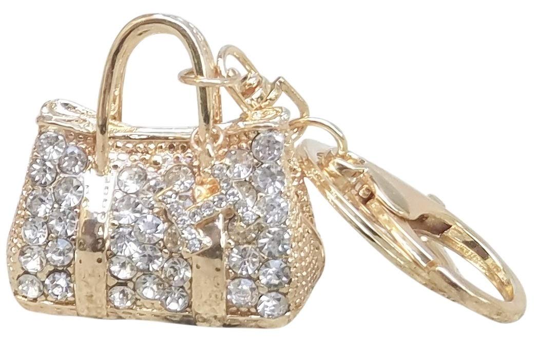 Sparkling Rhinestone Handbag Keychain - Elegant Purse Charm for Women, Fashion Accessory Gift for Her - Perfect for Parties, Weddings & Everyday Style