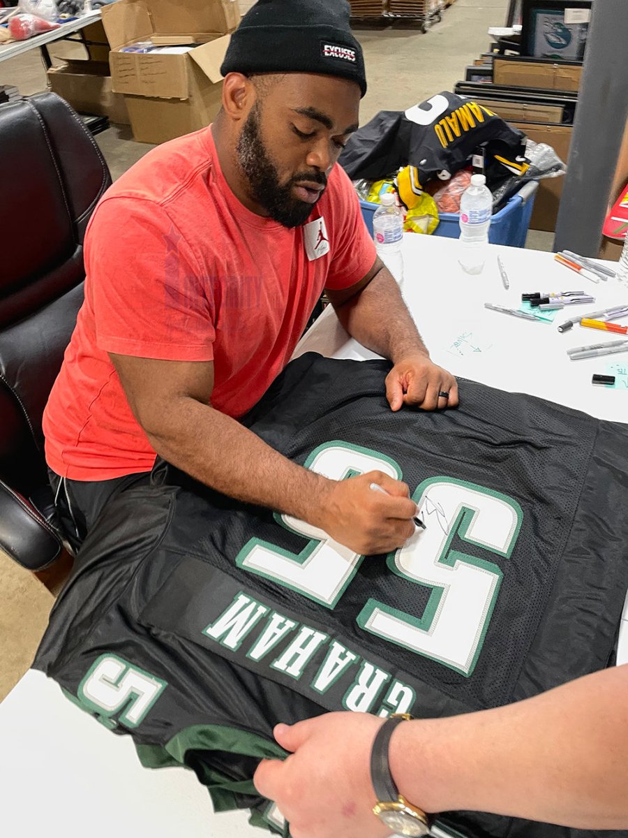 Brandon Graham Philadelphia Eagles Autographed Black Football Jersey with JSA COA - Perfect for Eagles Fans, Collectors & Game Day Memorabilia