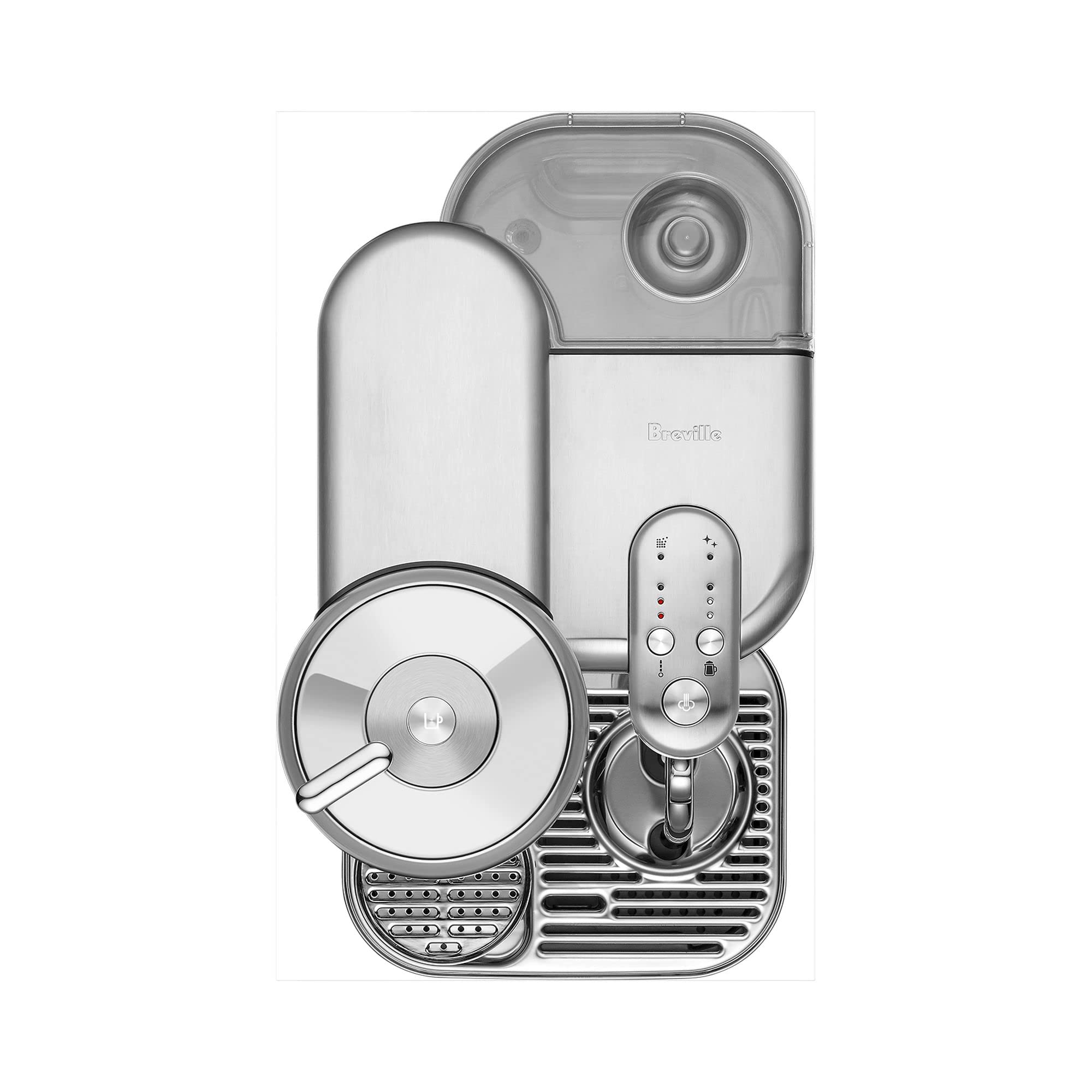 Breville Nespresso Vertuo Creatista Coffee & Espresso Machine with Milk Frother - Brushed Stainless Steel - Perfect for Home Baristas & Office Coffee Stations