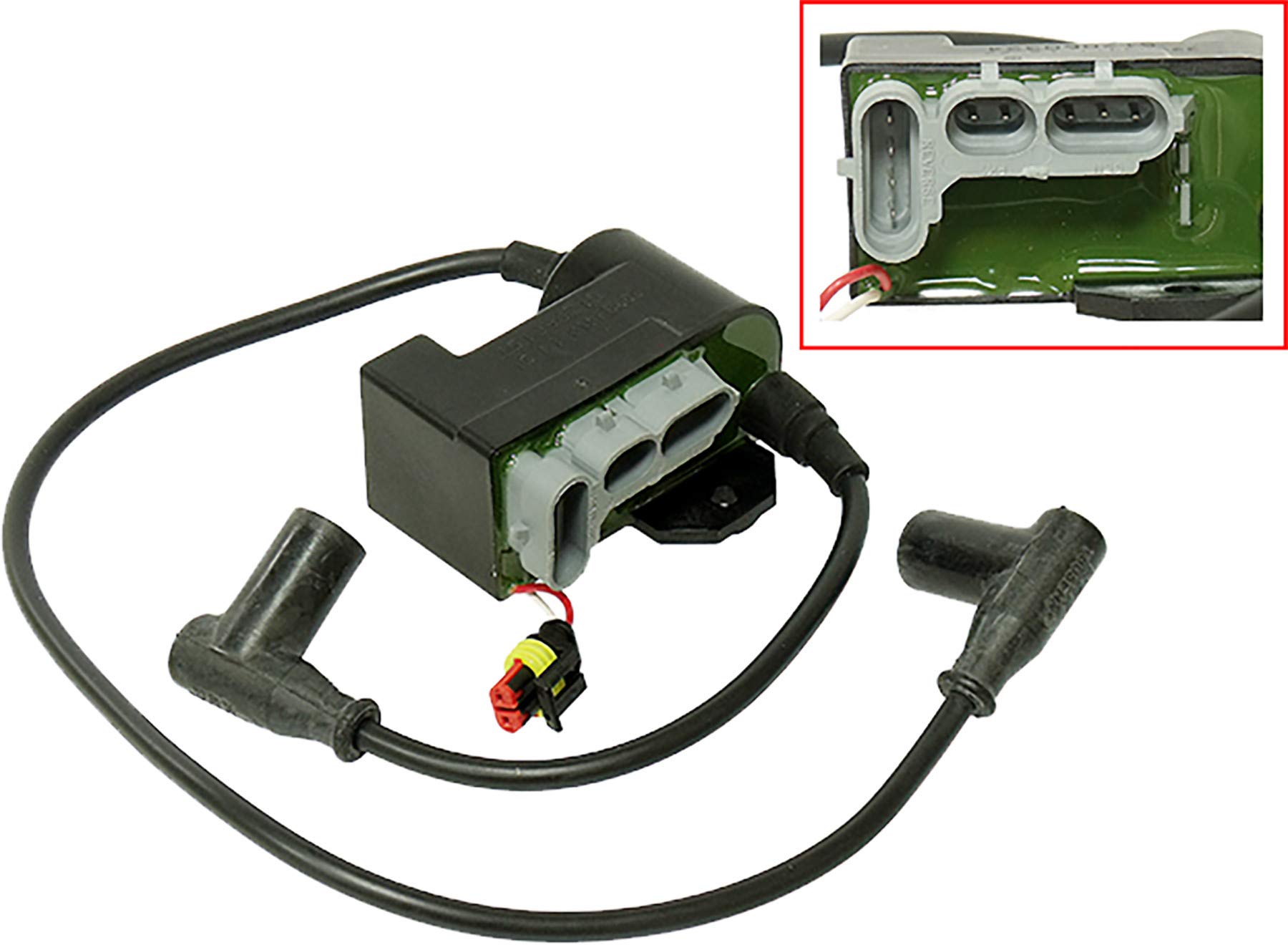 Sports Parts Inc SU-01185 High Performance External Ignition Coil - Compatible with Various Car Models, Durable & Reliable for Smooth Engine Performance - Perfect for Automotive Repair & Engine Maintenance