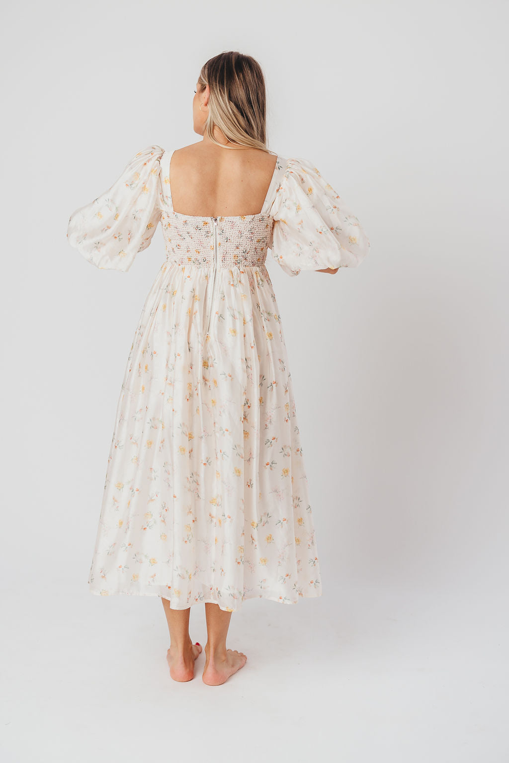 Harlow Maxi Dress - Tiny Yellow Floral Print, Bump Friendly Maternity Dress, Inclusive Sizing S-3XL | Perfect for Summer Vacations, Beach Weddings & Casual Outings