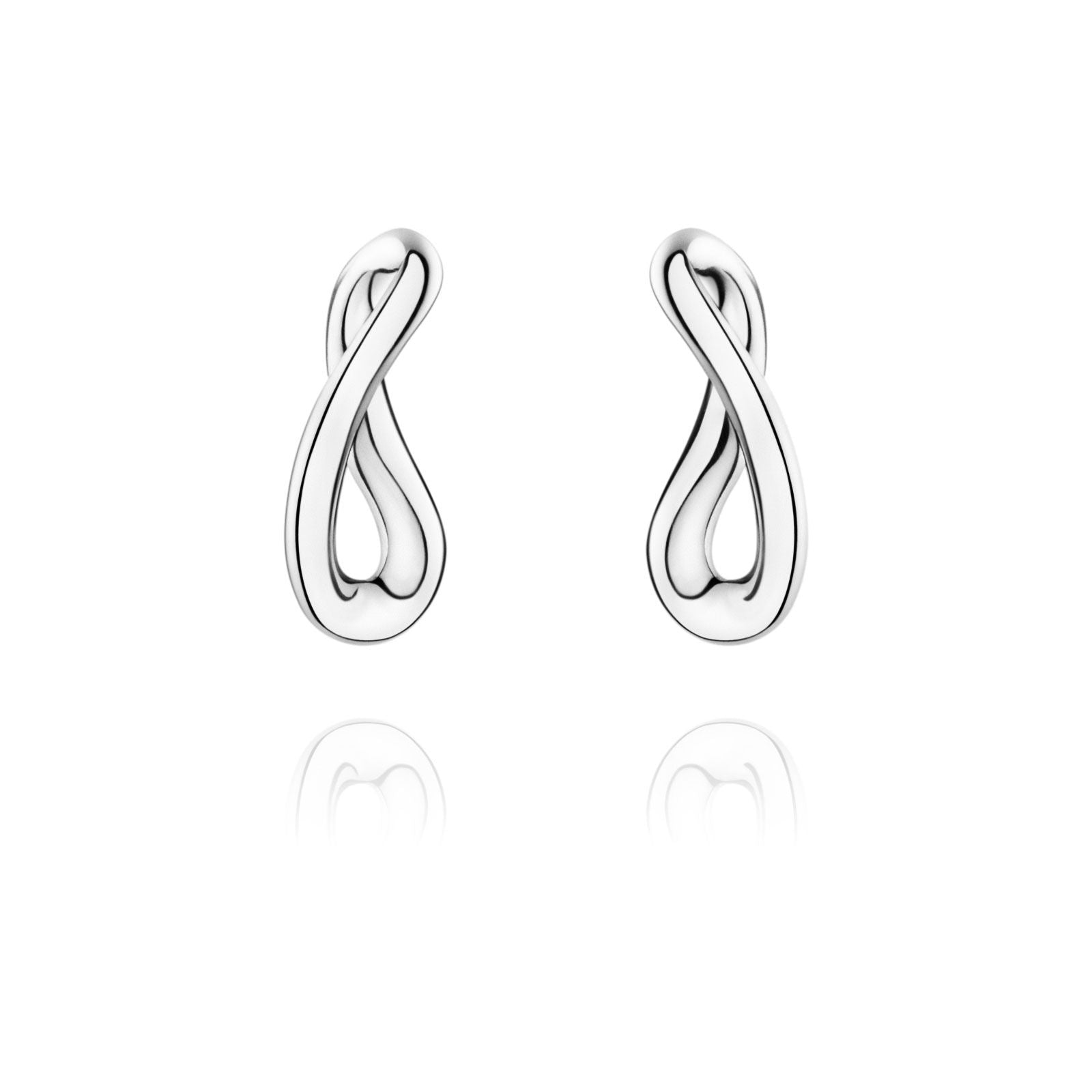 Georg Jensen INFINITY Sterling Silver Earrings for Women - Small Hoop Earrings 3539284 | Elegant Everyday Jewelry & Gift for Her