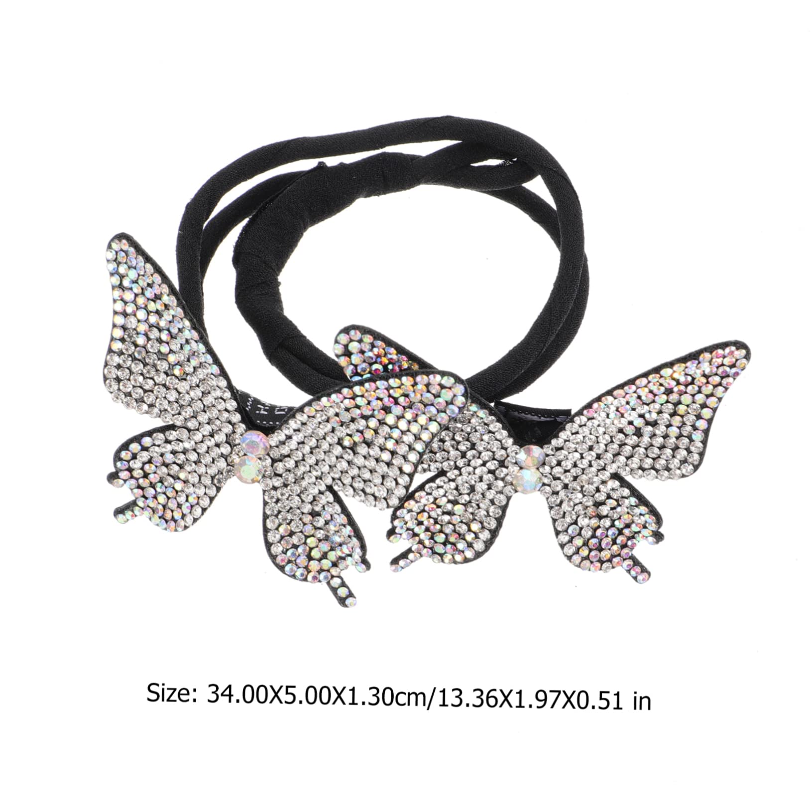 BIUDECO Silver Butterfly Bun Curler - Hair Bun Shaper & Crystal Bun Maker for Elegant Updos - Perfect for Weddings, Parties & Everyday Chic Hairstyles