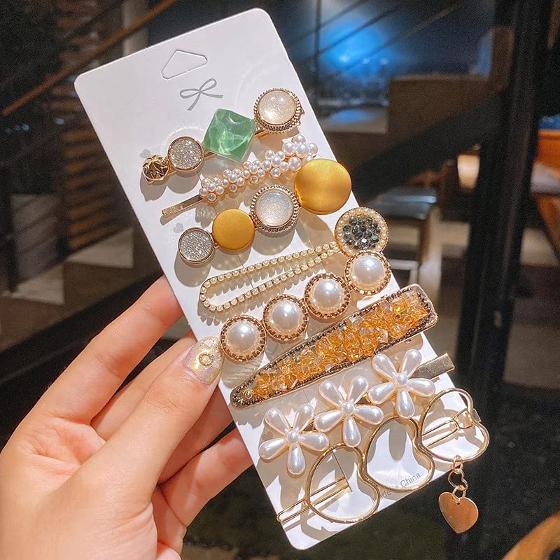 SONPAL Geometric Metal Hair Clips for Women - 8pc Set for Styling