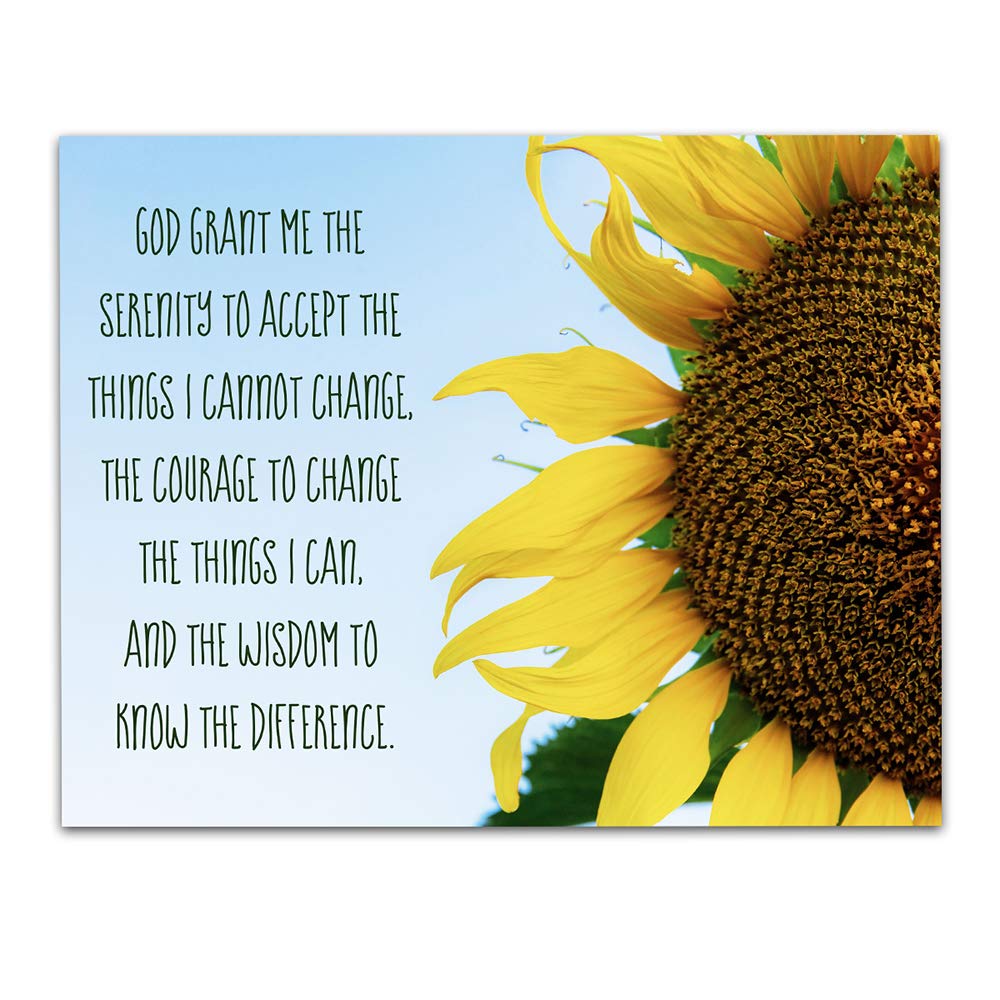 Inspirational Bible Verse Wall Art - 11x14 The Will of God Nursery Decor, Modern Christian Home Decor with Sunflower Design | Perfect for Baby Rooms, Church Gifts & Women's Birthday Presents | Printed in USA