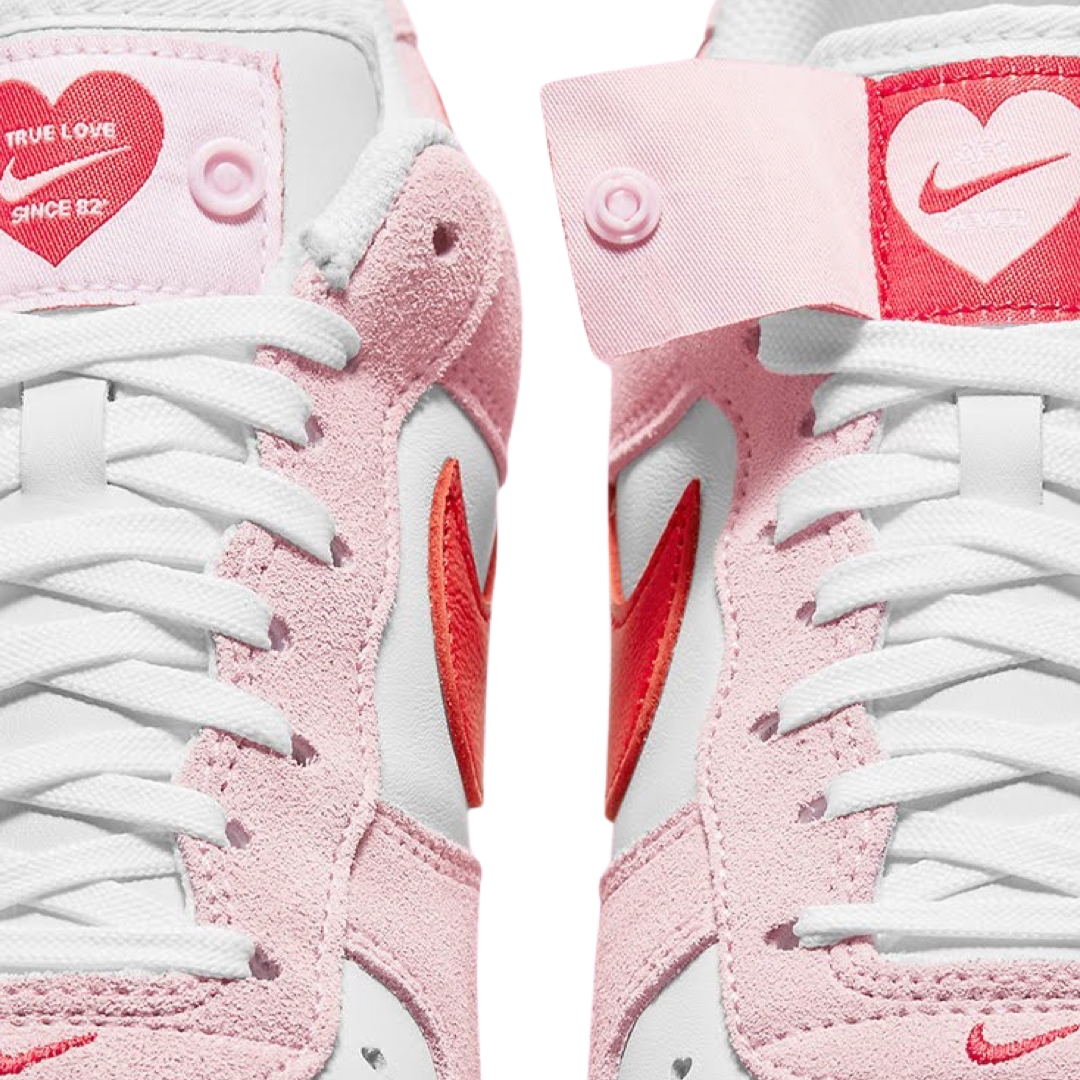 Nike Air Force 1 Low '07 QS Valentine's Day Sneakers - Love Letter Tulip Pink/University Red/White | Valentine's Gift, Casual Wear & Street Style Fashion