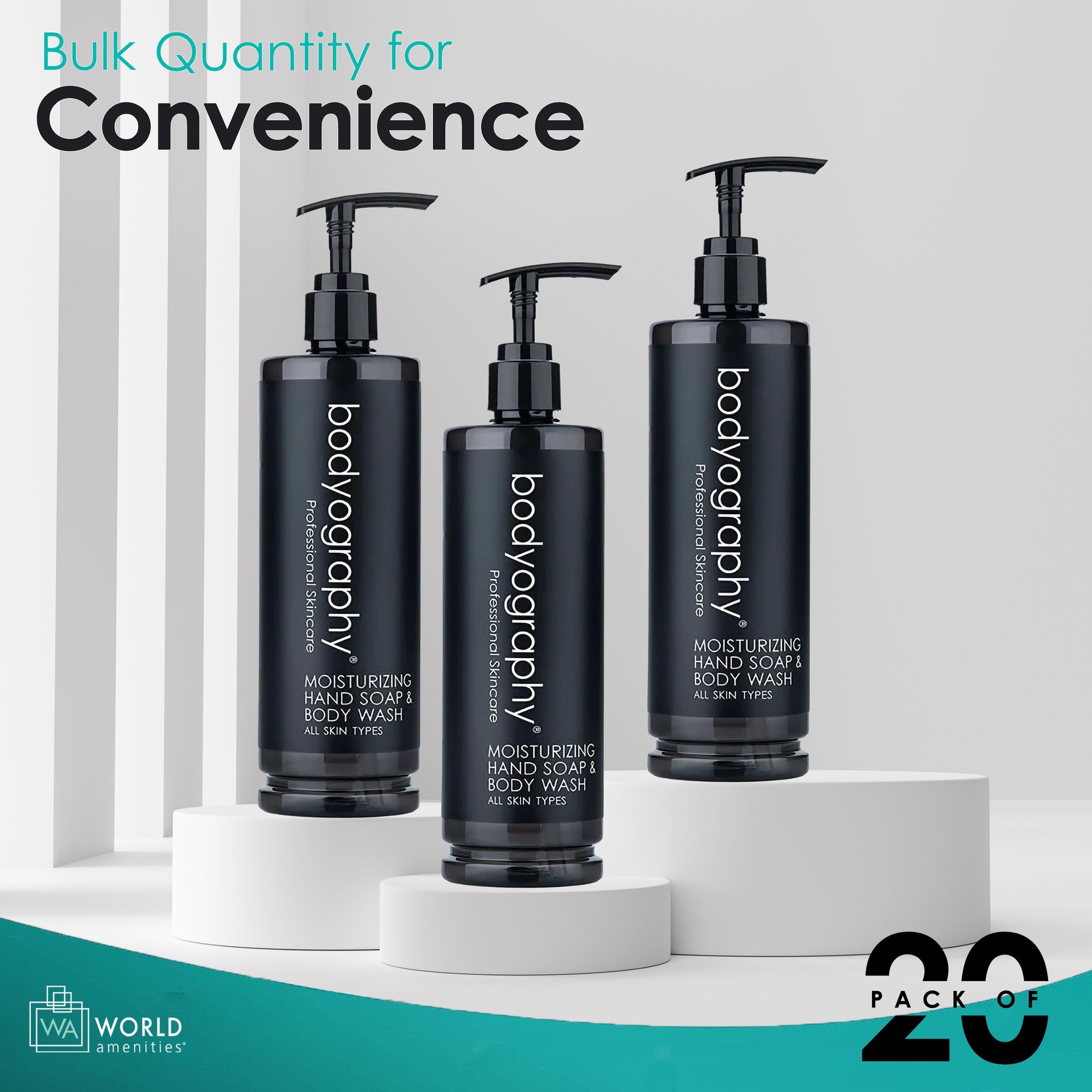 Bodyography Luxury Hand Soap & Body Wash - Deep Moisturizing Liquid Hand Soap for Dry Skin | Hydrating & Nourishing Formula | Perfect for Home, Spa & Travel Use