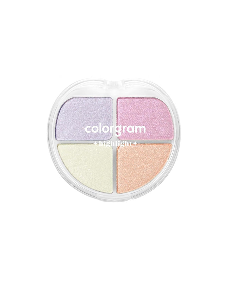 Colorgram Tintin Dory Highlighter Palette - Jelly Thru Shimmer Makeup Set for Face & Body, Perfect for Party Glam & Everyday Glow