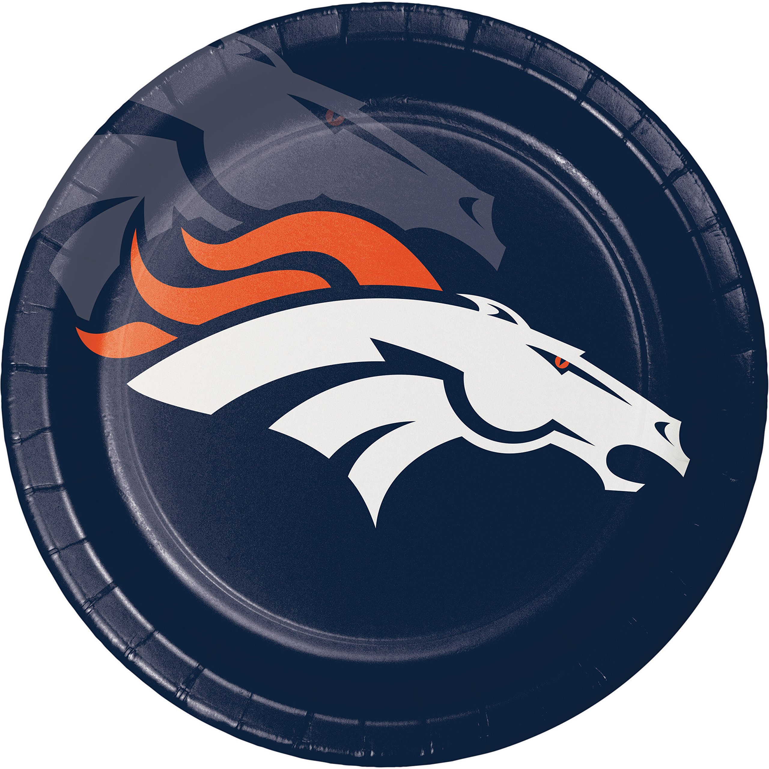 Denver Broncos Themed Paper Plates - 24 Count for Parties, BBQs & Game Day Celebrations - NFL Fan Essentials
