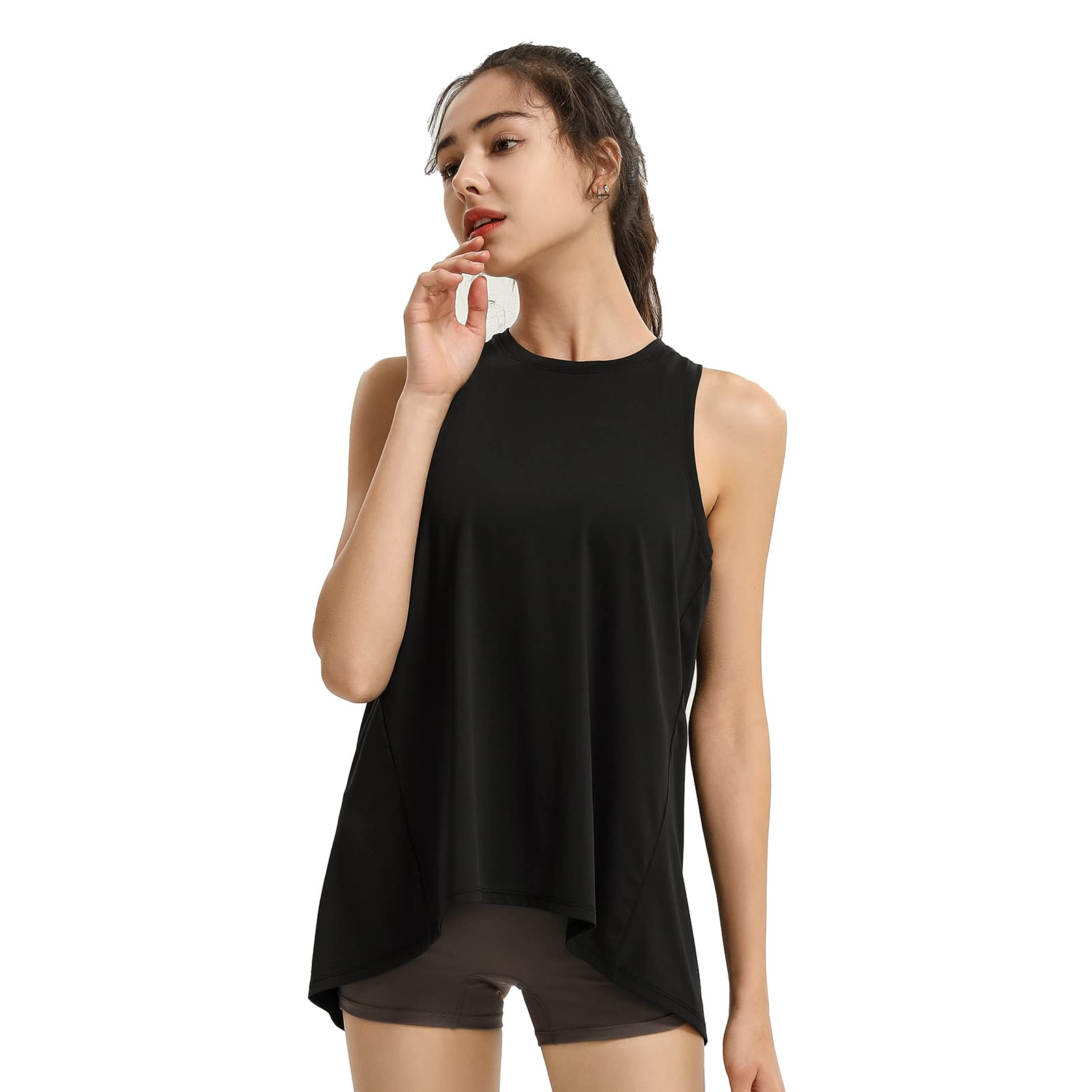 DREAM SLIM Women's Workout Tank Top - Tie Back Sleeveless Open Back Yoga Shirt for Gym, Running & Exercise | Breathable Athletic Top for Yoga, Pilates & Fitness Training