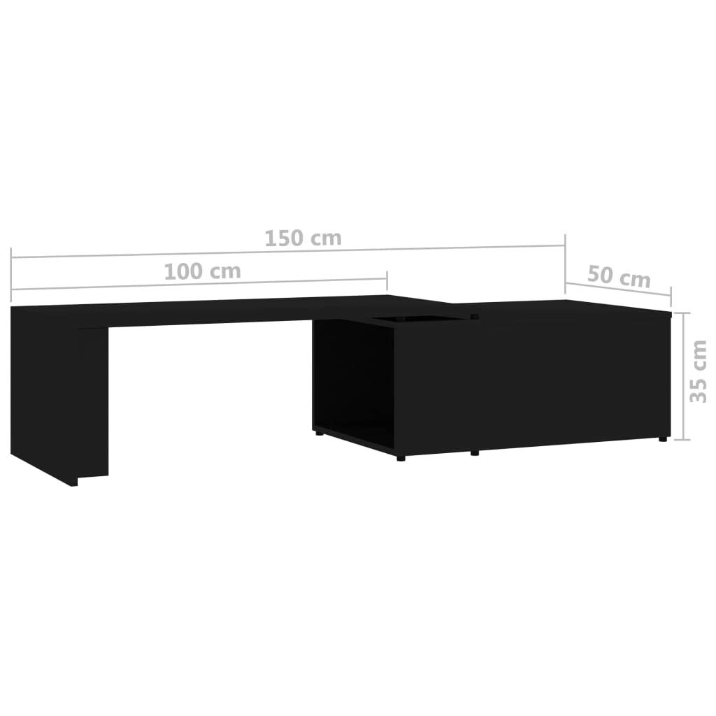 POCREATION White Chipboard Coffee Table & End Table - Modern Living Room Furniture for Home, Office, and Small Spaces