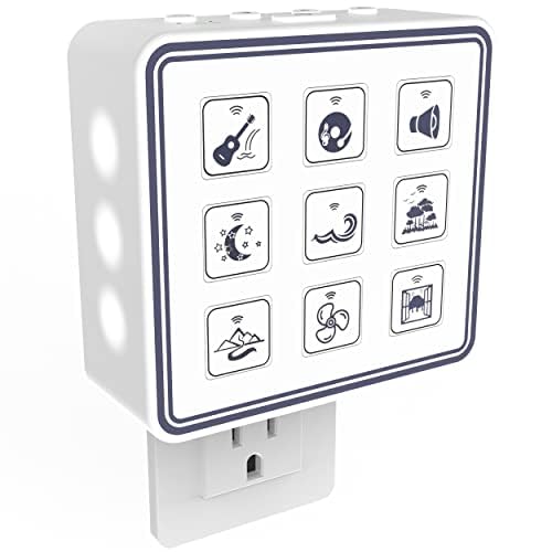 Calm Me Sound Machine - White Portable Sleep Therapy Device with 9 Natural Sounds, Auto Timer & Night Light for Adults & Babies | USB Powered with Headphone Jack | Perfect for Home, Nursery, Office & Travel Use