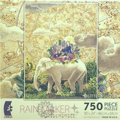750-Piece SATO RAIN Maker Shimmer Glitter Puzzle | Premium Made in USA Jigsaw Puzzle for Adults & Teens | Perfect for Family Game Night, Stress Relief & Home Decor