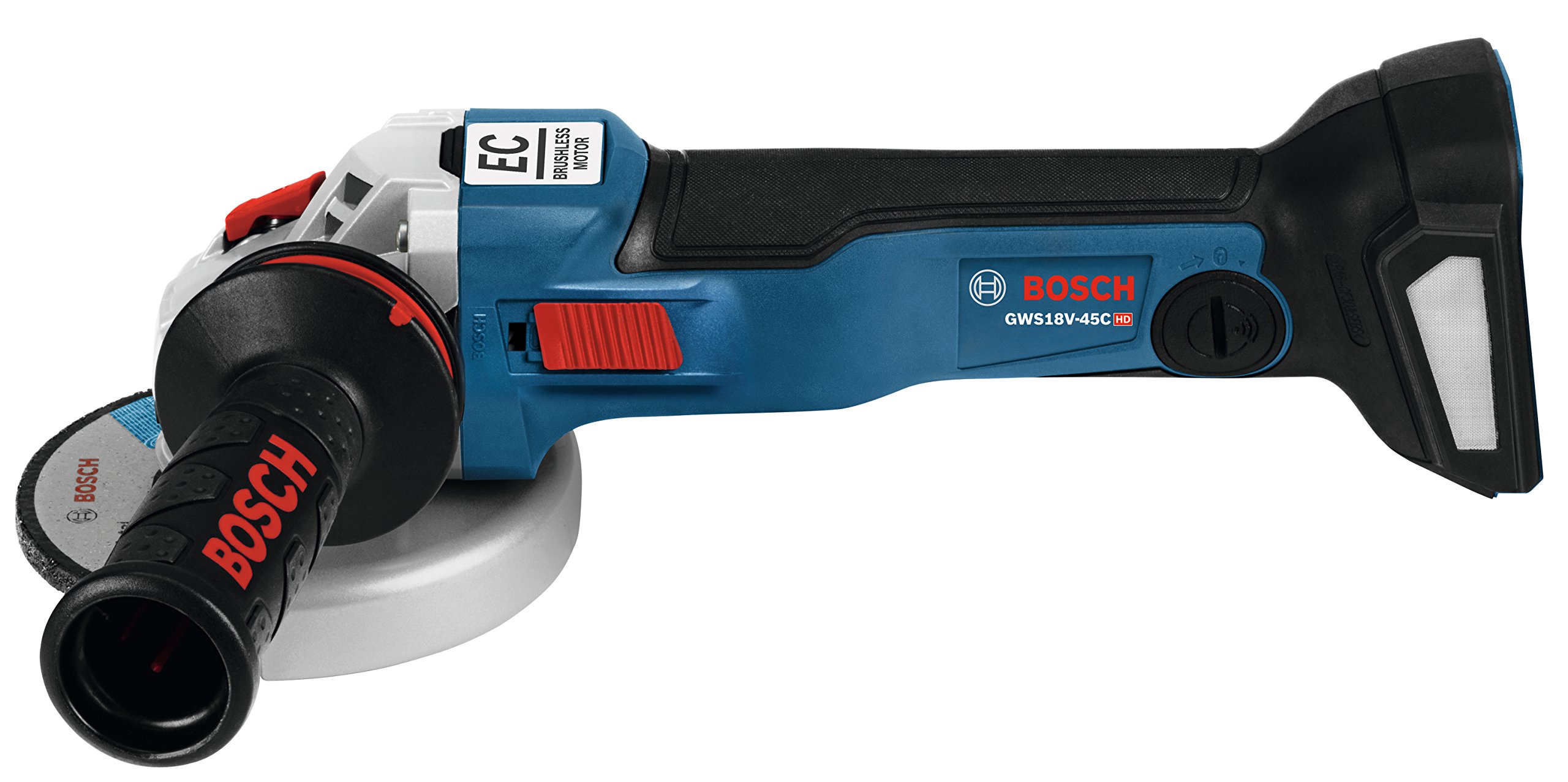 Bosch 18V EC Brushless Connected-Ready 4.5 Inch Angle Grinder (Bare Tool) GWS18V-45CN - Perfect for Metal Cutting, Grinding & Polishing in Construction & DIY Projects