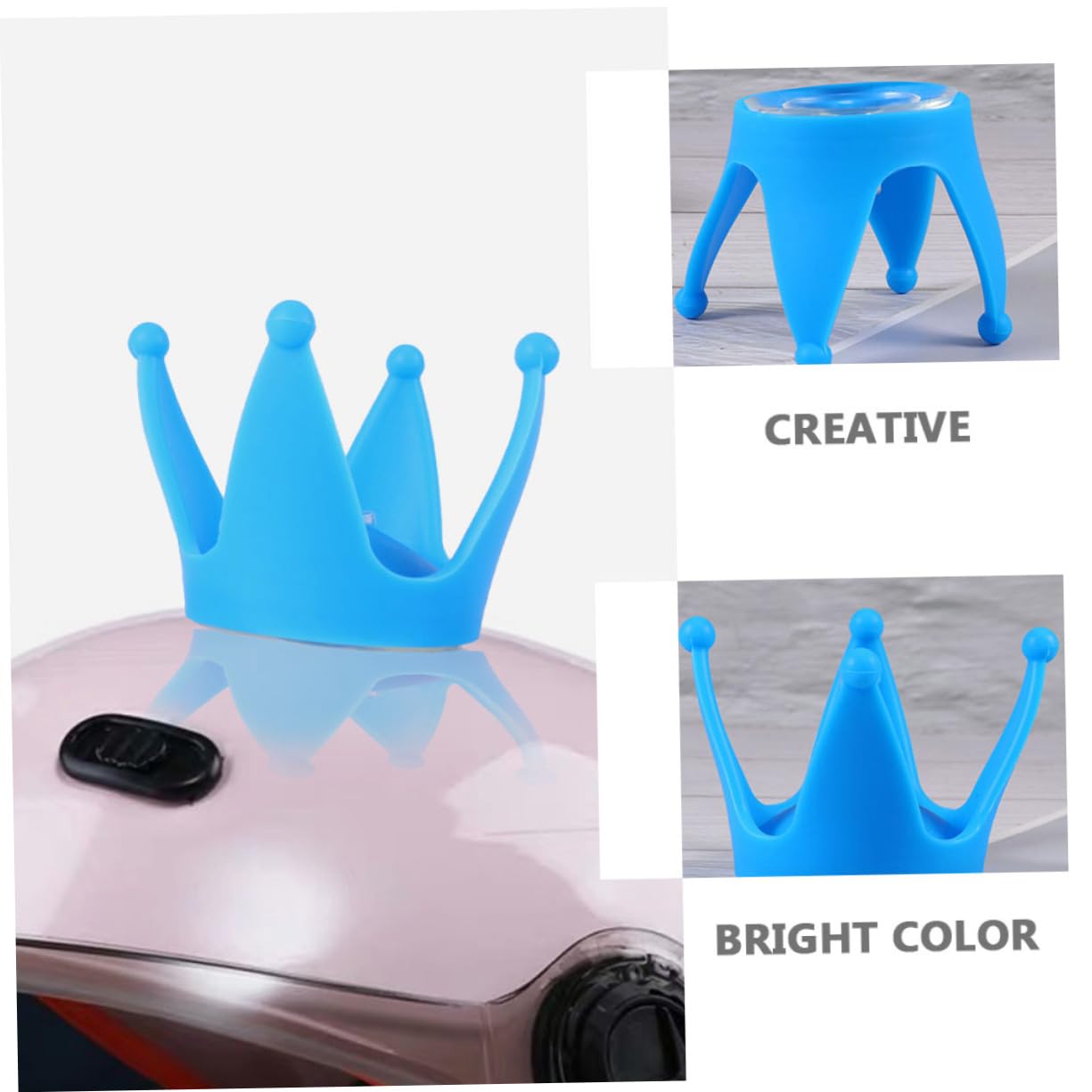 HONMEET 2 Sets Suction Cup Crown Braids Accessories - Motorcycle Helmet Decor, Beanie Jewelry & Key Dish Decor - Fun Costume Party Hair Accessories for Kids & Adults