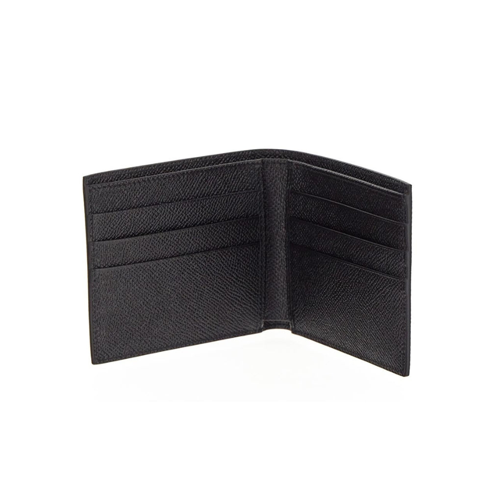 DOLCE & GABBANA Genuine Leather Bi-Fold Wallet for Men - Slim RFID Blocking Credit Card Holder - Perfect for Everyday Use & Travel Accessories
