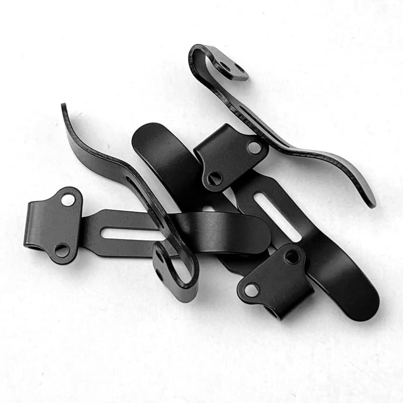 2 Pack Stainless Steel Deep Carry Pocket Clip for Knife 515 & 535 Series - Heavy Duty Folding Knife Back Clips with 2 Hole Support Stand - Perfect for Outdoor, EDC, Camping, Hiking and DIY Tool Accessories