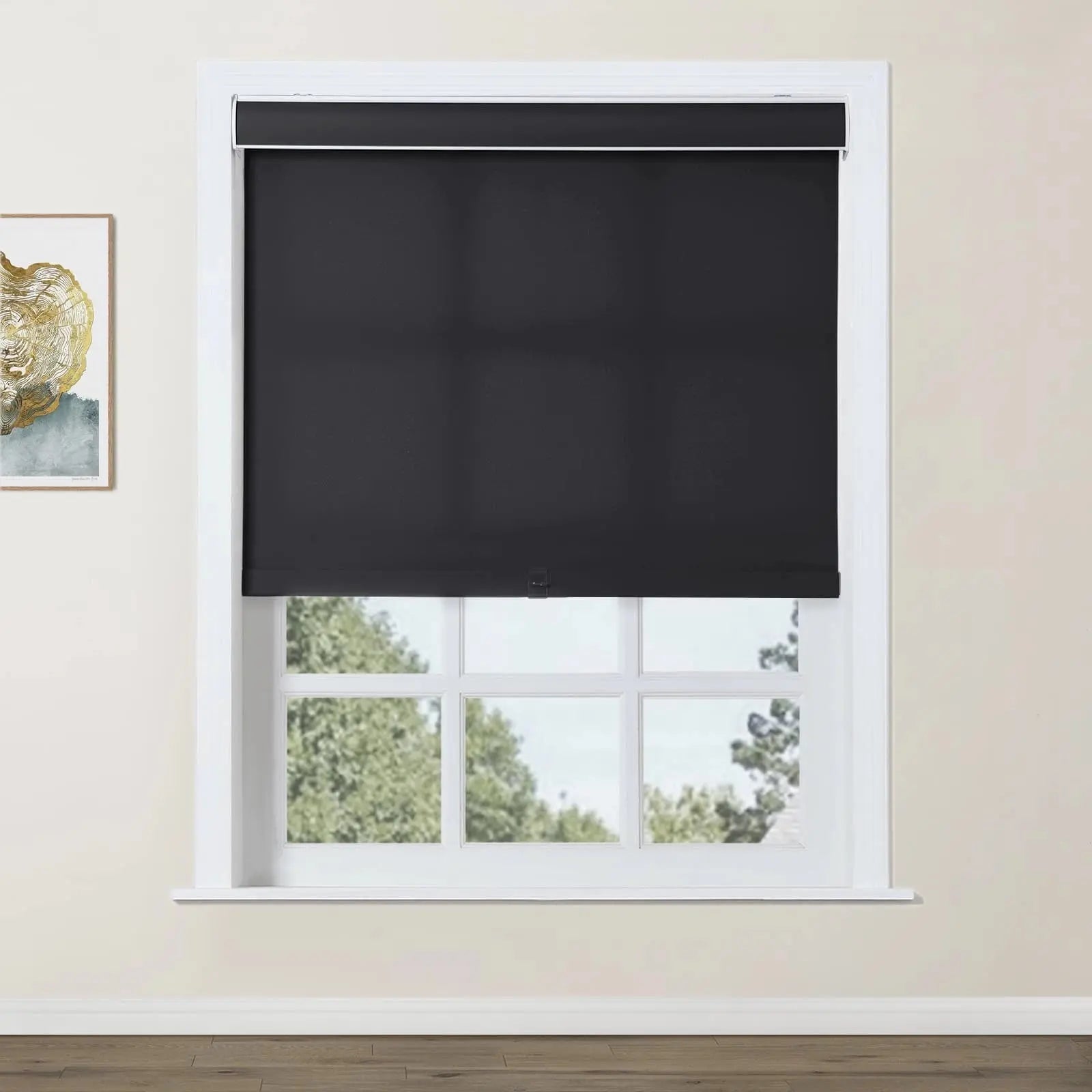 Alvin Basic Room Darkening Cordless Roller Shades - Blackout Window Coverings for Bedroom & Nursery - Noise Reducing & Energy Efficient Home Decor