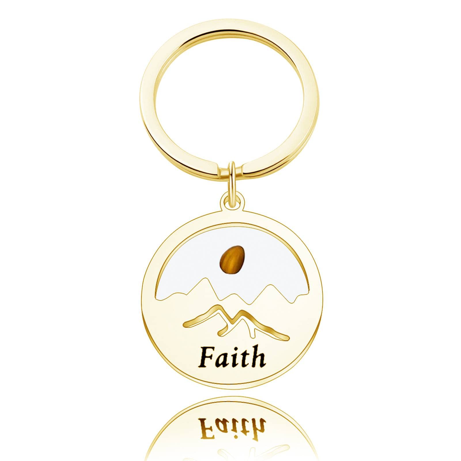 Mustard Seed Keychain - Christian Jewelry with Inspirational Message, Religious Gift for Faith & Encouragement - Perfect for Daily Wear, Bible Study & Prayer