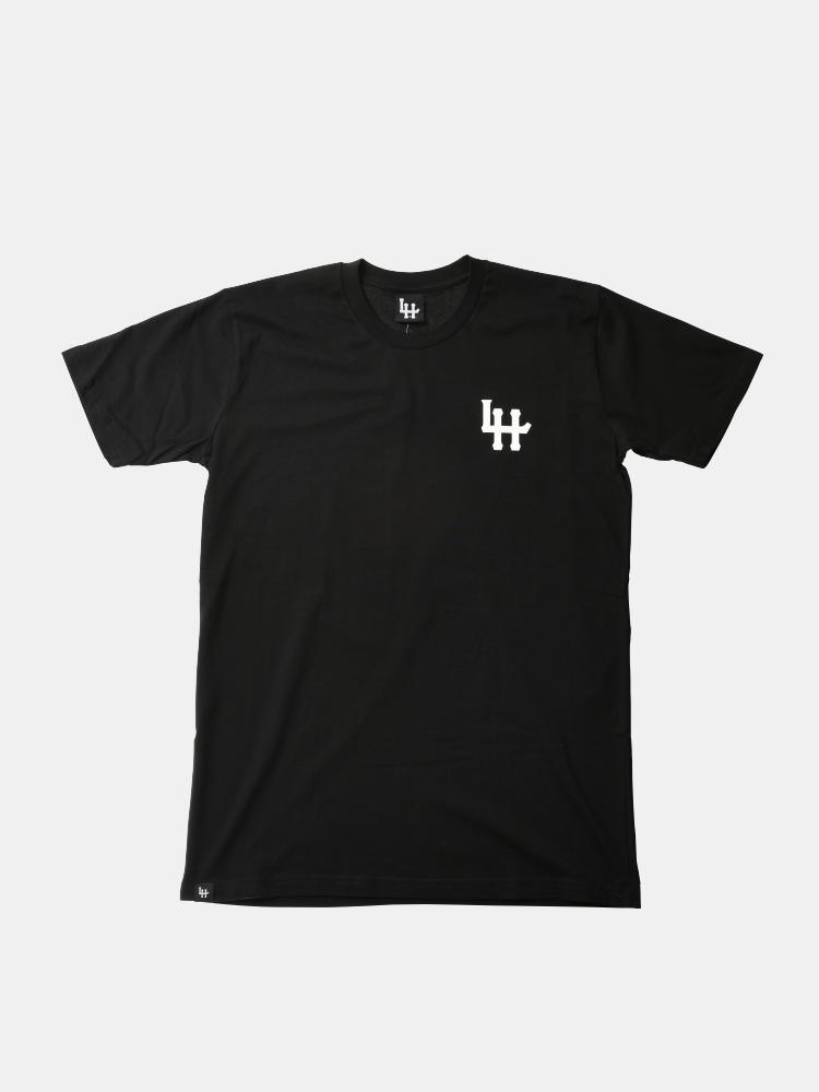 LH Big Logo T-Shirt for Men - Black Cotton Graphic Tee - Casual Streetwear for Everyday Wear