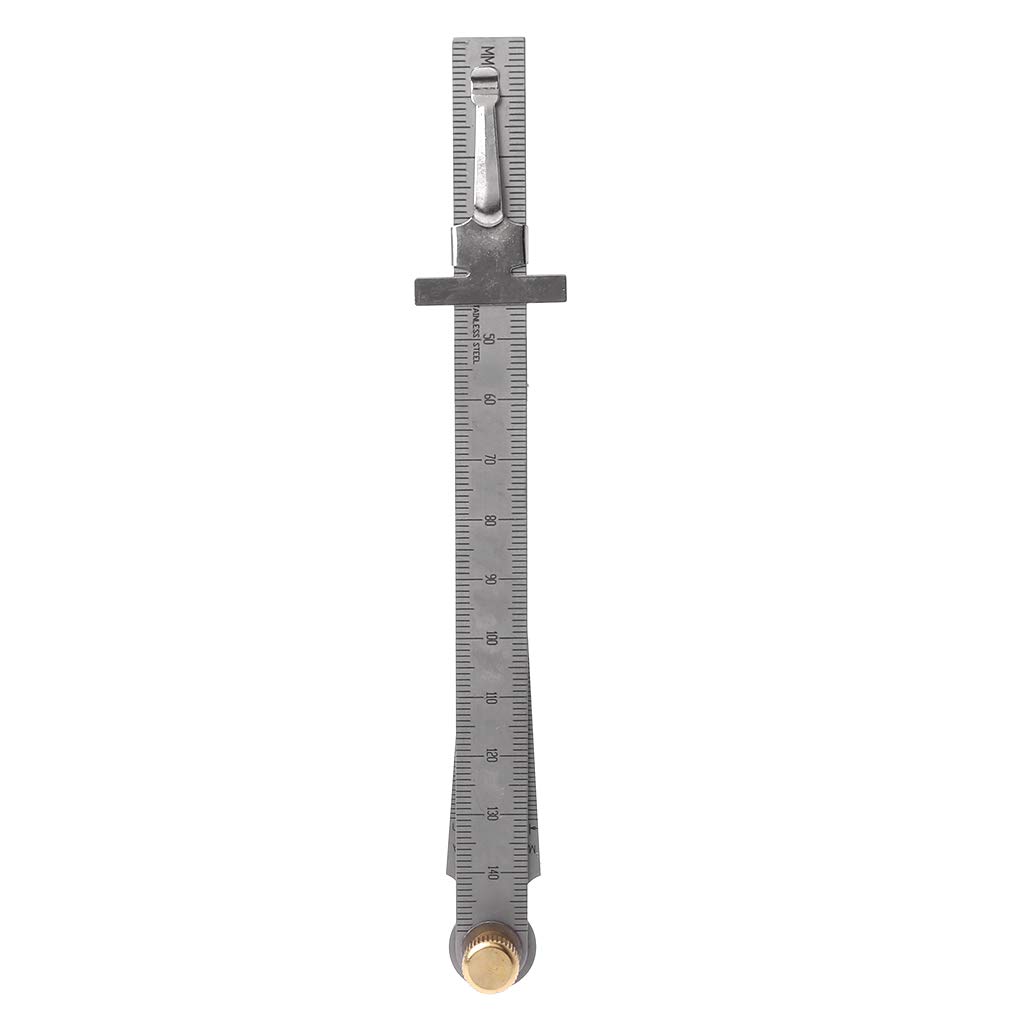 Youngy 2-in-1 Metric Taper Welding Feeler Gauge & Depth Ruler - Stainless Steel Gap & Hole Measurement Tool for Automotive, Metalworking & DIY Projects