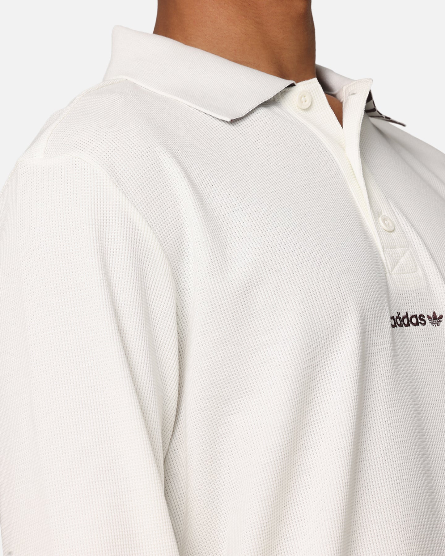 Adidas Men's Long Sleeve Polo Shirt - Classic Fit, Moisture-Wicking, Off White - Perfect for Golf, Business Casual & Everyday Wear