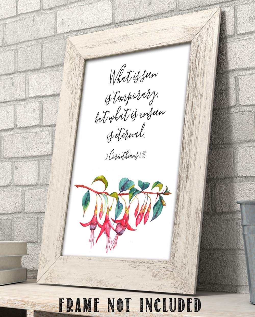 Inspirational Bible Verse Wall Art - Book of Corinthians Quotes, Motivational Christian Decor for Home & Office, Unframed 11x14, Perfect for Living Room, Bedroom & Gifts