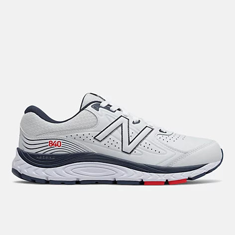 New Balance 840 V3 White/Navy Men's Running Shoes - Lightweight Cushioned Sneakers for Jogging, Gym & Everyday Wear