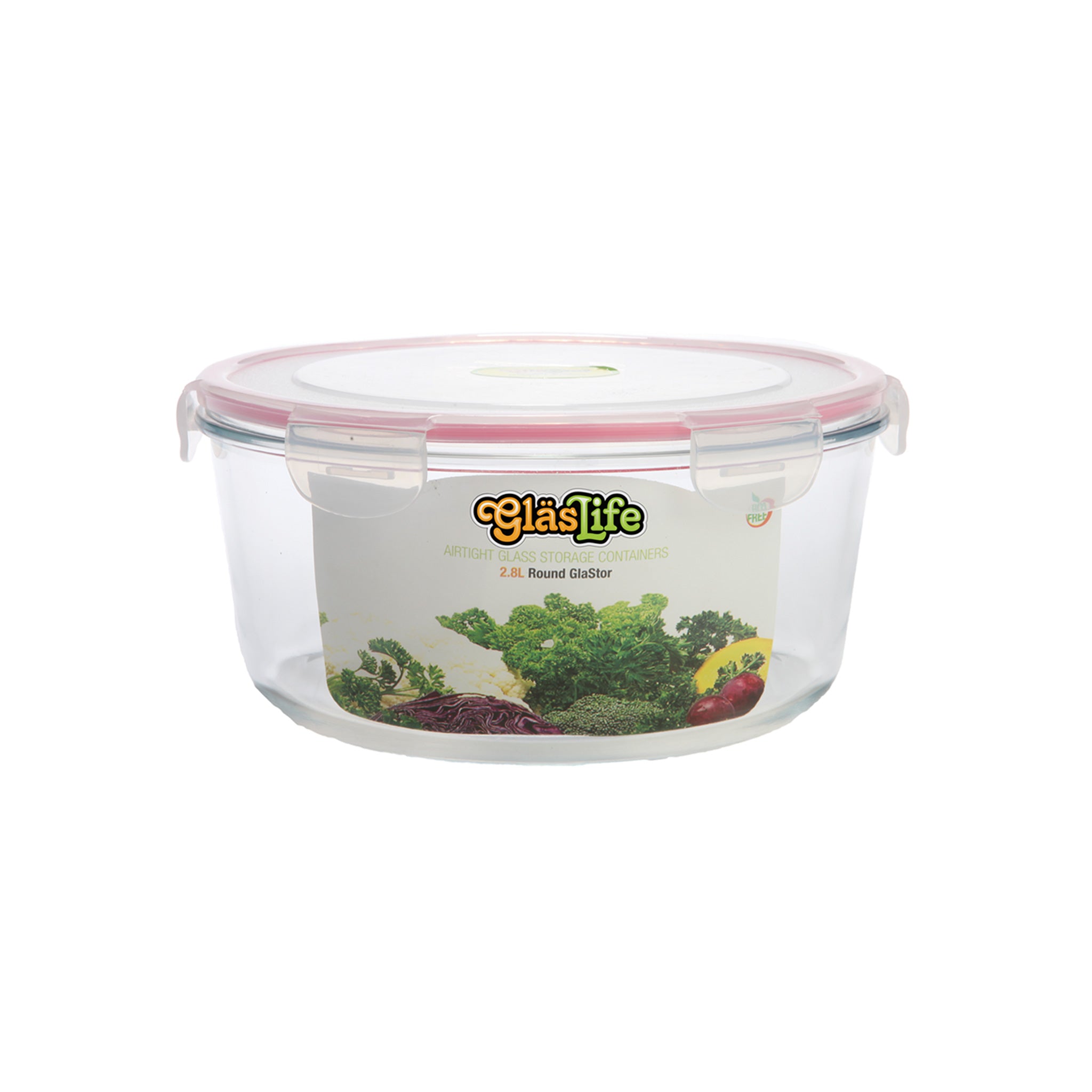 GlasLife® Airtight Round Glass Food Storage Containers with Lids - Perfect for Pantry Organization, Meal Prep, and Leftovers Storage