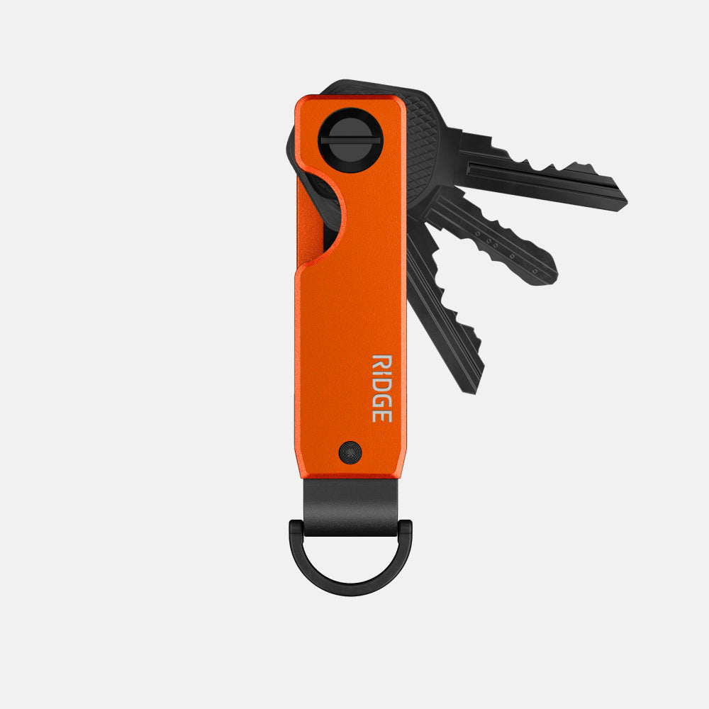 The Ridge KeyCase - Premium Aluminum Key Holder with RFID Blocking | Basecamp Orange | Perfect for Outdoor Adventures, Travel & Everyday Carry
