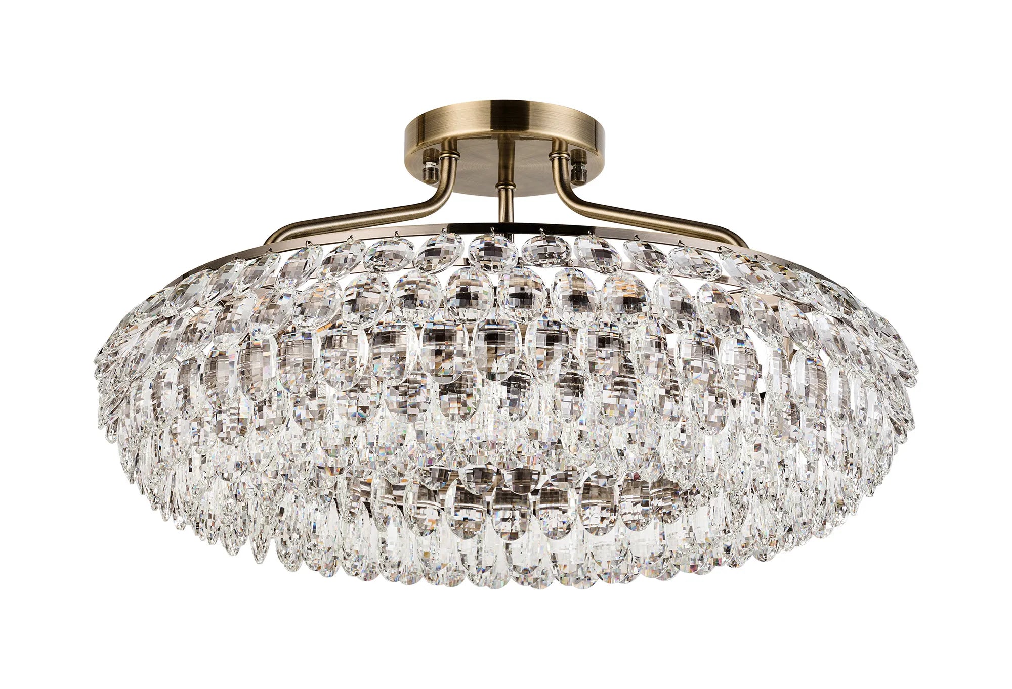 Consten Semi Flush Ring Ceiling Light Fixture with E14 Socket - Perfect for Bedroom, Hallway & Small Space Lighting