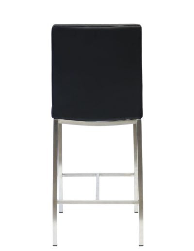 Adam Stool in Black - Modern Bar Stool for Kitchen, Dining & Home Decor - Adjustable Height & Comfortable Seating for Living Room, Office or Cafe