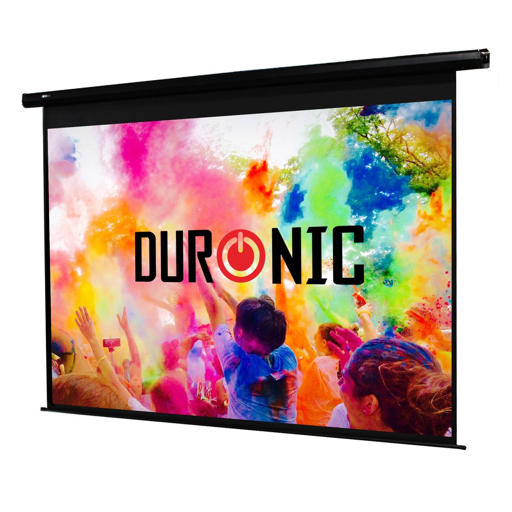 Duronic EPS133 133-Inch Electric Projector Screen - 16:9 HD Matt White (295x165cm/116x65