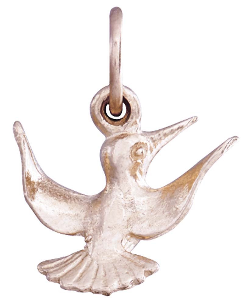 Helen Ficalora Hummingbird Mini Charm Necklace - Sterling Silver Dainty Pendant for Women - Perfect Gift for Birthday, Anniversary & Everyday Wear