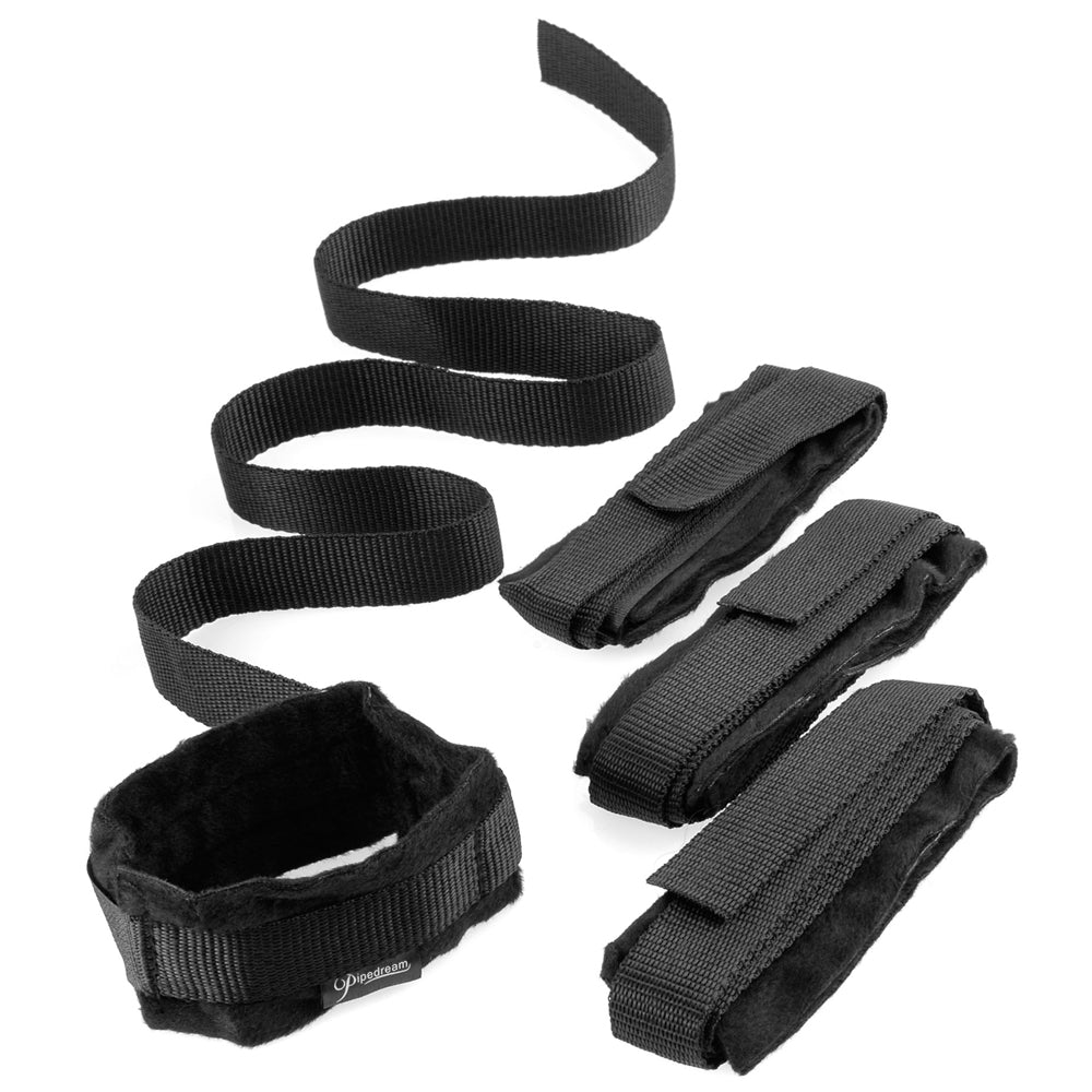 Fetish Fantasy Series Beginner's Bondage Set - Premium Leather Restraints for Couples | BDSM Starter Kit for Bedroom Play & Spice Up Your Sex Life