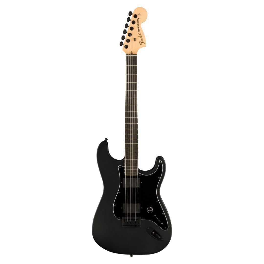 Fender Jim Root Stratocaster Electric Guitar - Flat Black Finish with Ebony Fingerboard | Perfect for Rock, Metal & Stage Performances