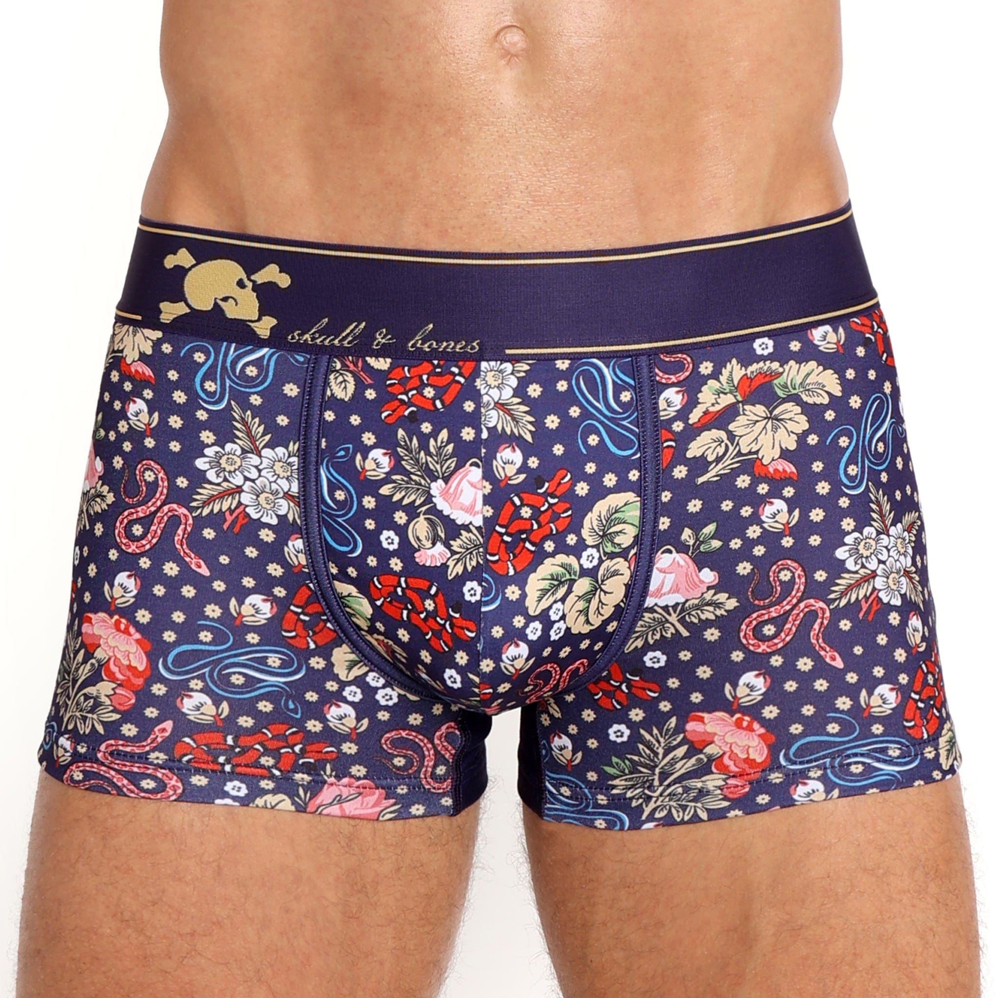 Stylish Ditsy Snake Floral Print Swim Trunks for Men - Perfect for Beach Vacations, Pool Parties & Summer Outings
