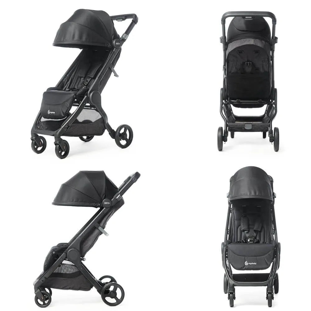 Metro+ Compact City Stroller - Lightweight Travel Stroller for Urban Parents | Perfect for City Walks, Shopping & Public Transport | Black