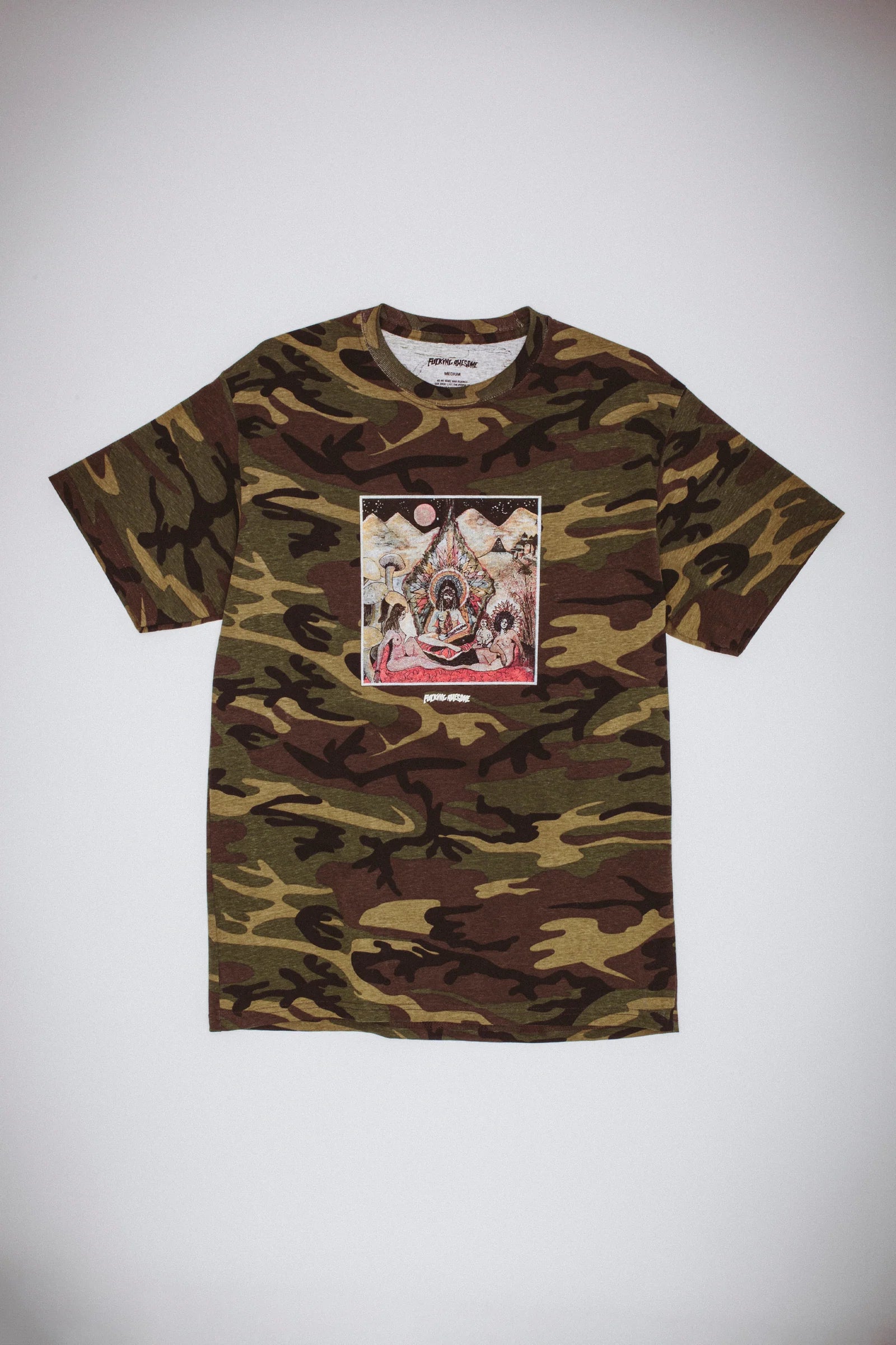 Awesome Moon Birth Graphic T-Shirt (Camo Print) - Trendy Streetwear for Men & Women | Perfect for Concerts, Festivals and Casual Outfits