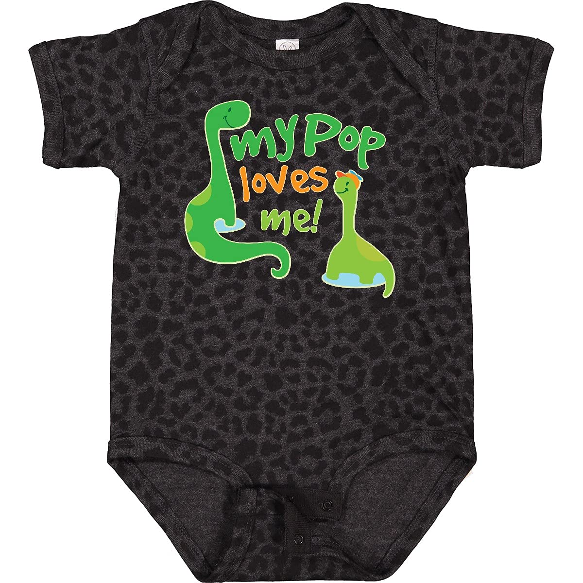 Inktastic My Pop Loves Me Dinosaur Baby Bodysuit - Cute Dinosaur Graphic Onesie for Infants & Toddlers - Perfect for Playdates, Family Photos & Everyday Wear