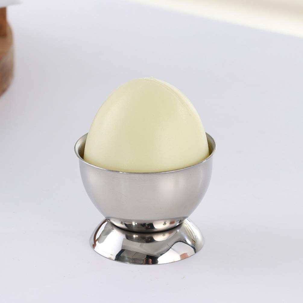 2-Pack Stainless Steel Egg Holder for Refrigerator - Stackable Poached Egg Cups, Refrigerator Organizer Tray, Metal Plant Stand - Perfect for Kitchen Storage, Breakfast Meal Prep & Space Saving