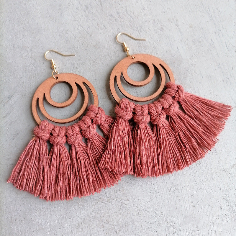 Geometric Tassel Earrings for Women - Boho Chic Dangle Drop Earrings for Party, Wedding & Everyday Wear
