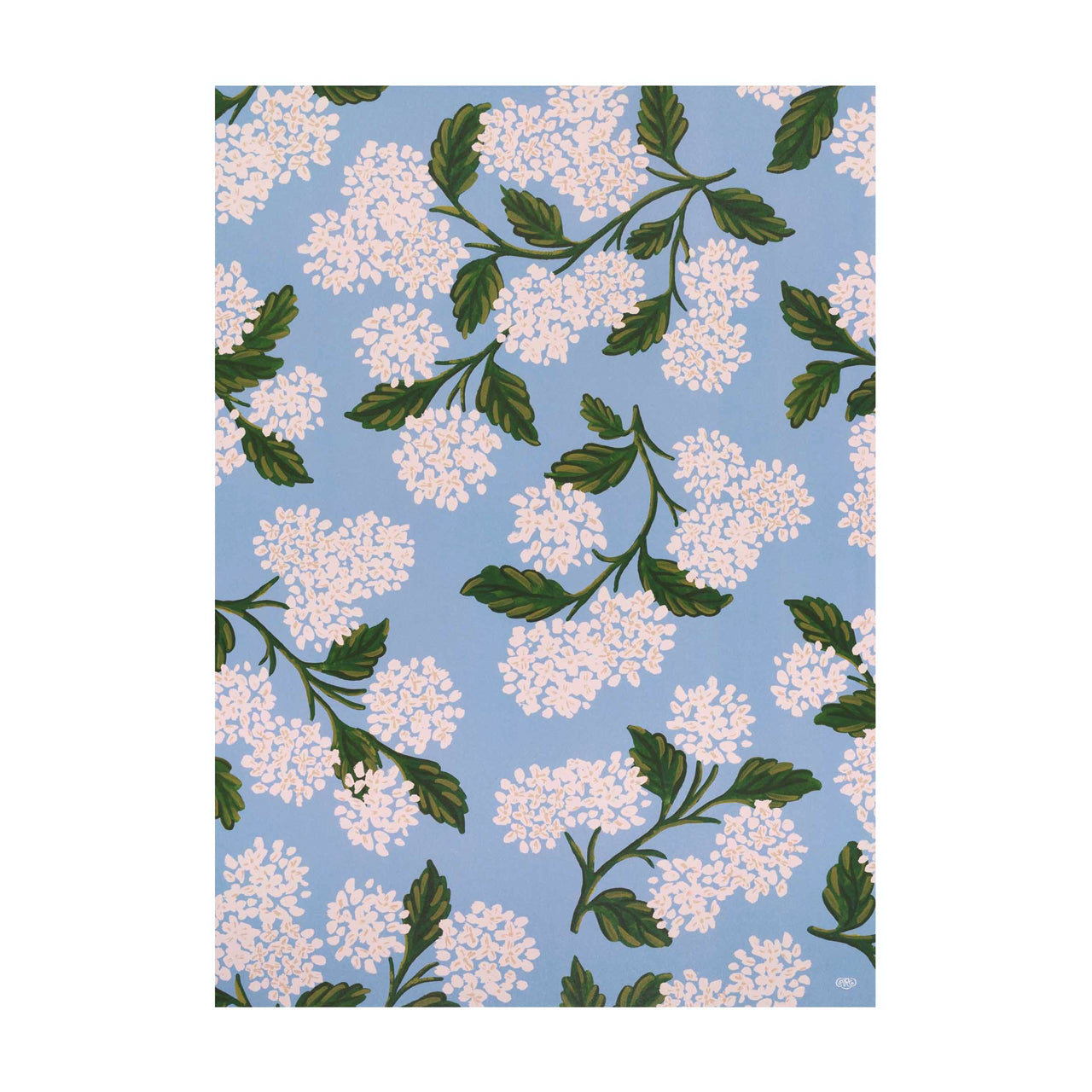 Rifle Paper Co Hydrangea Wrapping Paper - Floral Gift Wrap Sheets for Birthdays, Weddings & Special Occasions - Premium Decorative Paper for DIY Crafts & Present Wrapping