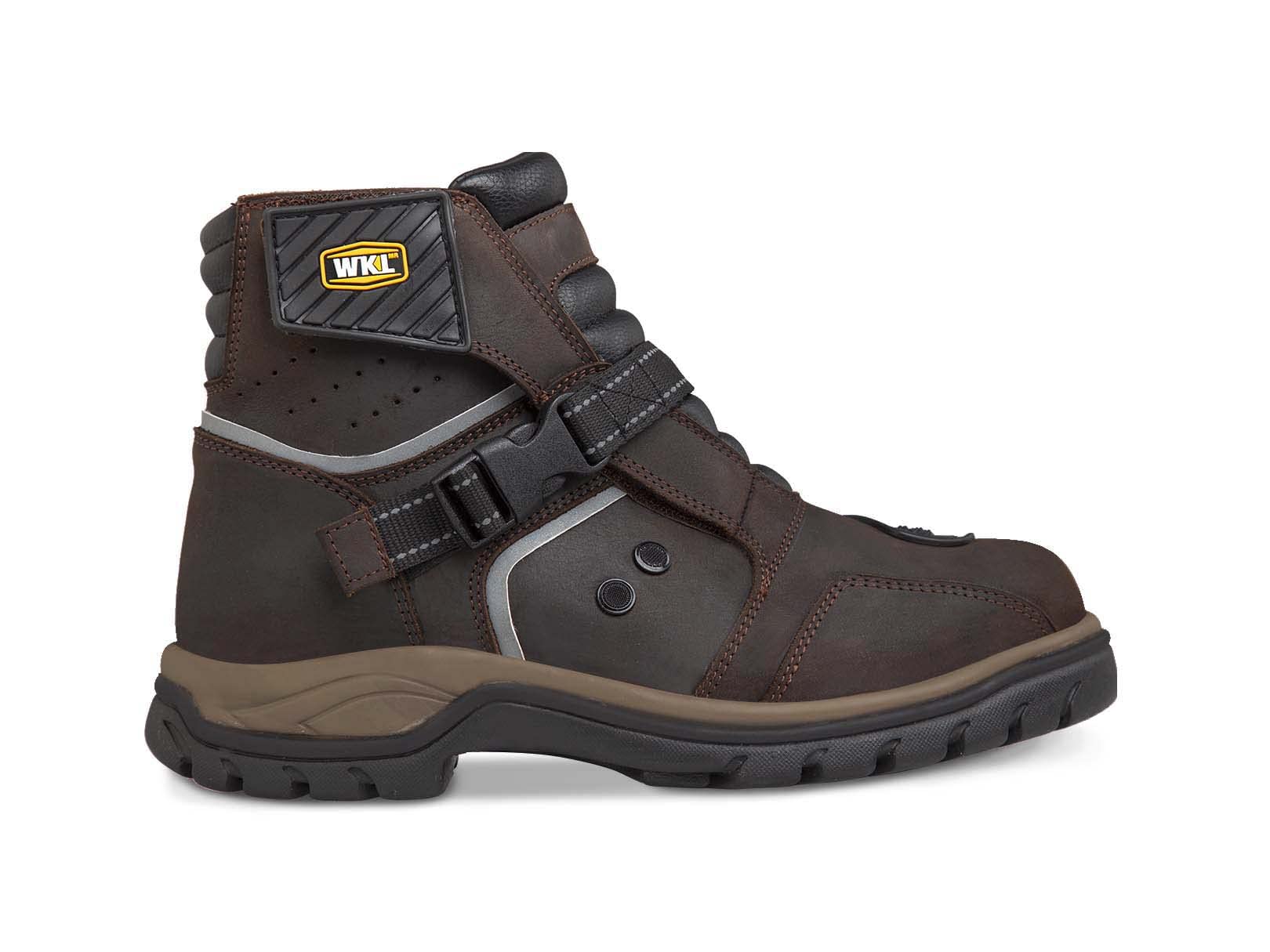 WORKLAND 77414 Men's Motorcycle Boots - Genuine Leather Riding Boots with Ankle Protection, Slip-Resistant Rubber Sole & Reflective Strips - Durable Motorcycle Shoes for Men (Botas para Motocicleta Hombre) - Perfect for Long-Distance Riding, Commuting & Adventure Tours