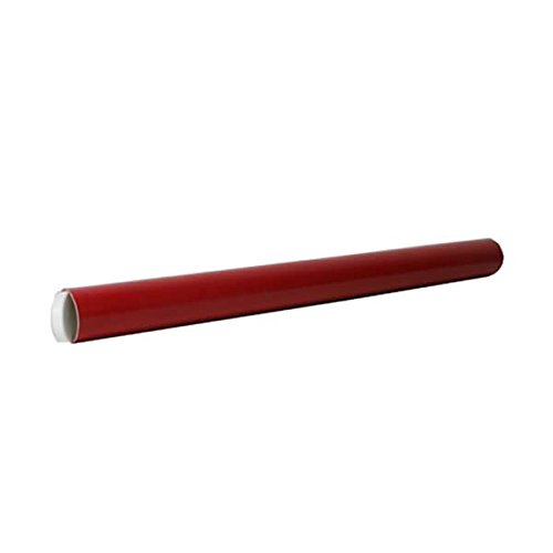 JAM PAPER Mailing Tube 3x12 Inches - 50 Pack Red Cardboard Postal Tubes for Shipping, Artwork, Posters & Blueprints - Durable Mailing Cylinders for Documents & Photos