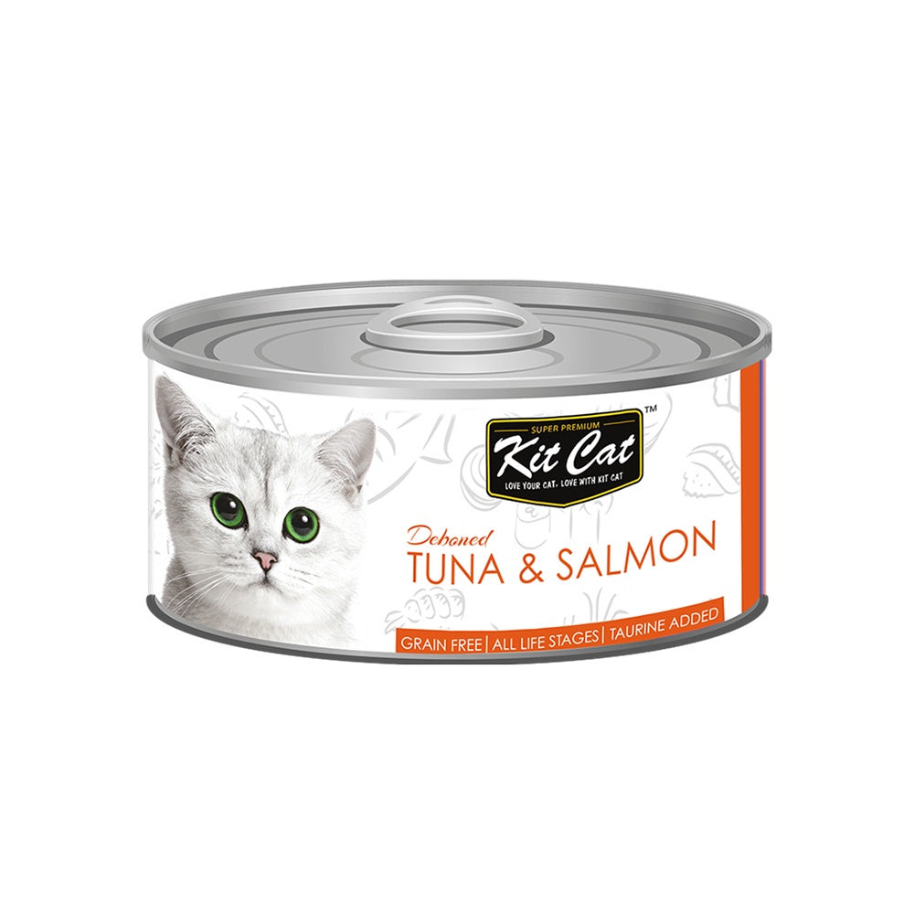 Premium Kit Cat Deboned Cat Food Topper - Savory Chicken & Tuna Flavor (80g) for Adult Cats & Kittens | Grain-Free Wet Food Supplement | Enhances Appetite & Nutrition - Perfect for Picky Eaters & Mealtime Enrichment